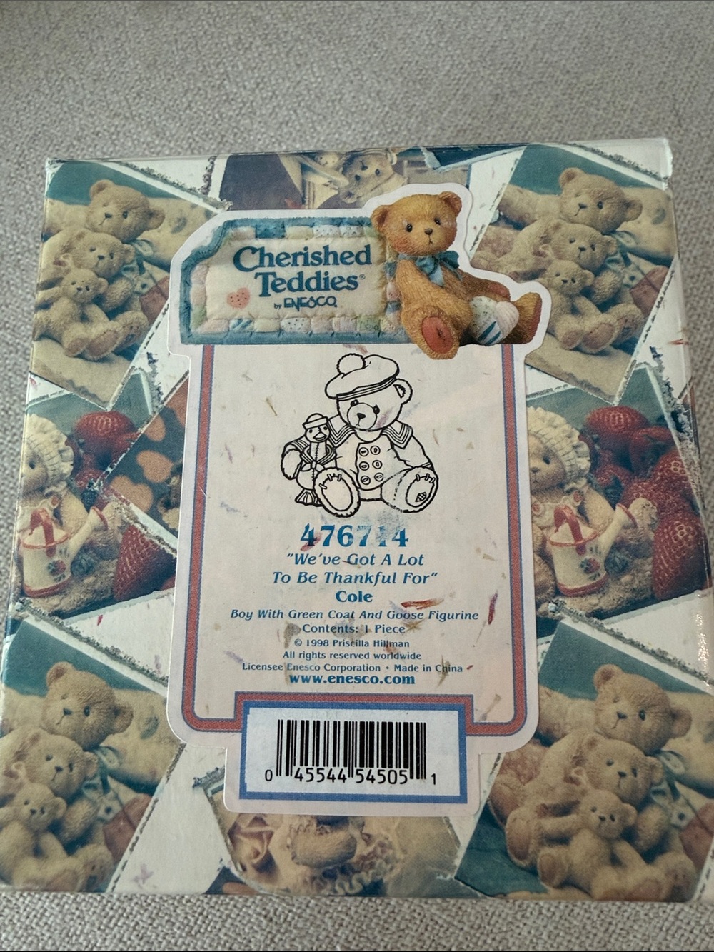 Cherished Teddies Cole We’ve Got A lot To Be Thankful For 1998